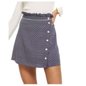 TOPSHOP - Spot Ruffle Miniskirt